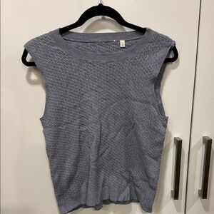 Gray Sleeveless Knit Top